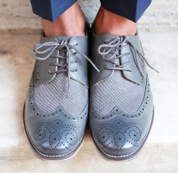 Bar III Mens Striker Gray Wing Tip Oxfords main image 9